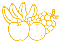 Frutas, verduras y alimentos frescos en una mesa