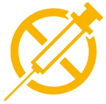 Icono representando alimentos reales y naturales, sin barritas, inyecciones ni batidos.