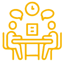 Icono representando una consulta presencial en el despacho de nutrición.